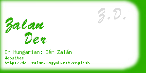 zalan der business card