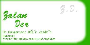 zalan der business card